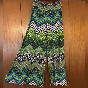 Coco Bianco Wide-leg Patterned Palazzo Pants